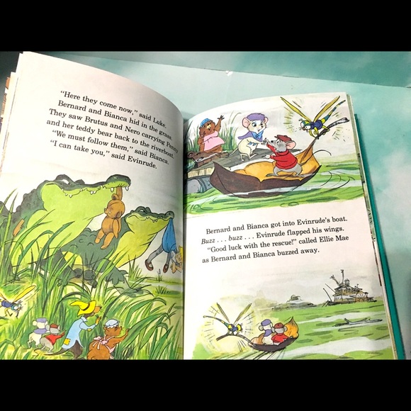 WALT DISNEY’S VTG 70s THE RESCUERS. HARDCOVER BOOK - Picture 6 of 15